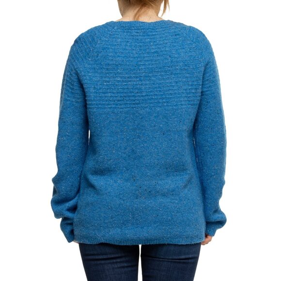 NEW Tabitha Webb Double Links Button Yoke Sweater - Lambswool in blue 1125 3s7 - Picture 2 of 4